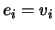 $e_i=v_i$